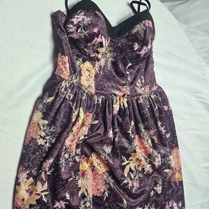 xhilaration floral mini dress